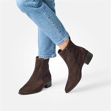 PAUL GREEN 8271 ANKLE BOOT - BROWN SUEDE
